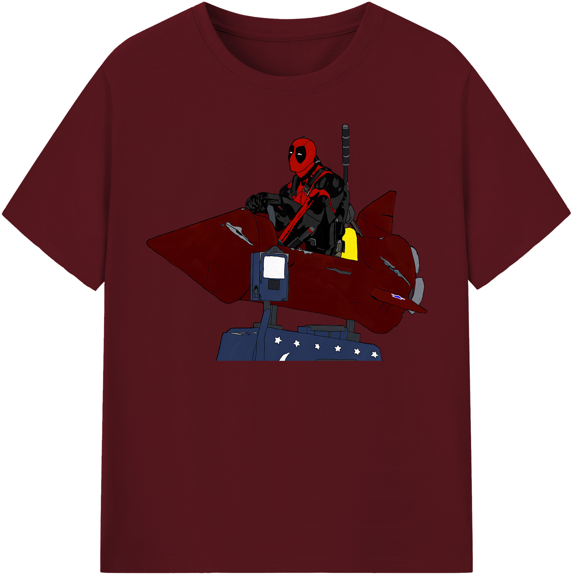 （画像用） Deadpool デッドプール 綿100％半袖Tシャツ（フロントプリント）